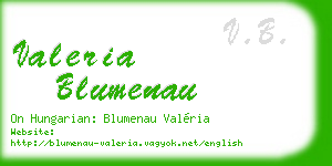 valeria blumenau business card